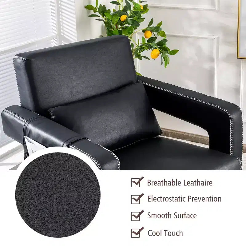 Costway Poltrona Singola Moderna in Pile Berber con Pouf e Cuscino Lombare Rosso\Blu\Nero\Verde\Arancione