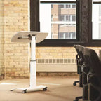 Stand Up Desk Store Supporto per laptop con leggio inclinabile regolabile in altezza con sollevamento pneumatico