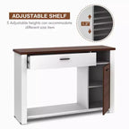 Costway Tavolo Consolle Divano da 48'' con Cassetto, Mobile da Ingresso Regolabile in Altezza