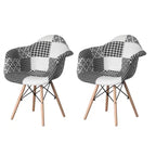 Poltrona Fabulaxe in Stile Mid-Century Moderno con Rivestimento in Tessuto e Gambe in Legno di Faggio