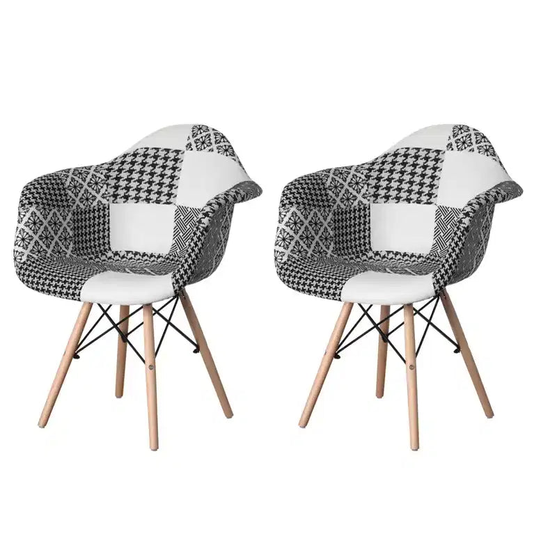 Poltrona Fabulaxe in Stile Mid-Century Moderno con Rivestimento in Tessuto e Gambe in Legno di Faggio
