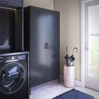 RealRooms Shadwick Armadietto Metallico Alto a 2 Ante Chiuso per Deposito