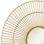 Newhill Designs Specchio Decorativo da Parete Rotondo Conelli Moderno con Cornice in Metallo Foglia Oro Caldo 33 3/4 L per Bagno Camera da Letto Soggiorno Ufficio