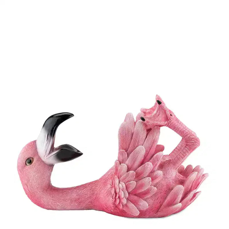 Portabottiglie in poliresina a forma di fenicottero, supporto per bottiglie di vino a forma di uccello rosa, portabottiglie a forma di animale, decorazione da cucina, regali per bar, contiene 1 bottiglia di vino standard, set da 1