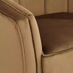 Poltrona capitonné in velluto marrone 55 Downing Street 55 Downing Leighton larga 35 3/4