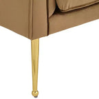 Poltrona capitonné in velluto marrone 55 Downing Street 55 Downing Leighton larga 35 3/4