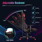 Sedia da gaming Costway, girevole e regolabile, con luci LED dinamiche