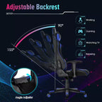 Sedia da gaming Costway, girevole e regolabile, con luci LED dinamiche