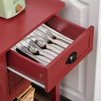 HOMCOM Credenza Madia, Tavolo Consolle da Ingresso con 4 Cassetti e Ripiano Inferiore a Doghe, per Cucina, Sala da Pranzo, Soggiorno