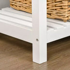 HOMCOM Credenza Madia, Tavolo Consolle da Ingresso con 4 Cassetti e Ripiano Inferiore a Doghe, per Cucina, Sala da Pranzo, Soggiorno