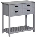 HOMCOM Sideboard Buffet Cabinet, Storage Serving Console Table with 4 Drawers and Slatted Bottom Shelf for Kitchen, Living Room