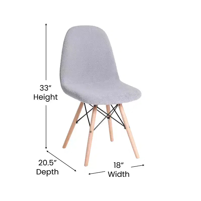 Set di 2 Poltrone Accent Emma e Oliver della Serie Dorset in Finta Pelliccia con Gambe in Faggio per Soggiorno, Camera da Letto, Dormitorio e Altro Ancora