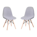 Emma and Oliver Set of 2 Dorset Series Faux Shearling Accent Chairs with Beechwood Legs for Living Room, Bedroom, Dorm and More