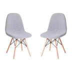 Emma and Oliver Set of 2 Dorset Series Faux Shearling Accent Chairs with Beechwood Legs for Living Room, Bedroom, Dorm and More