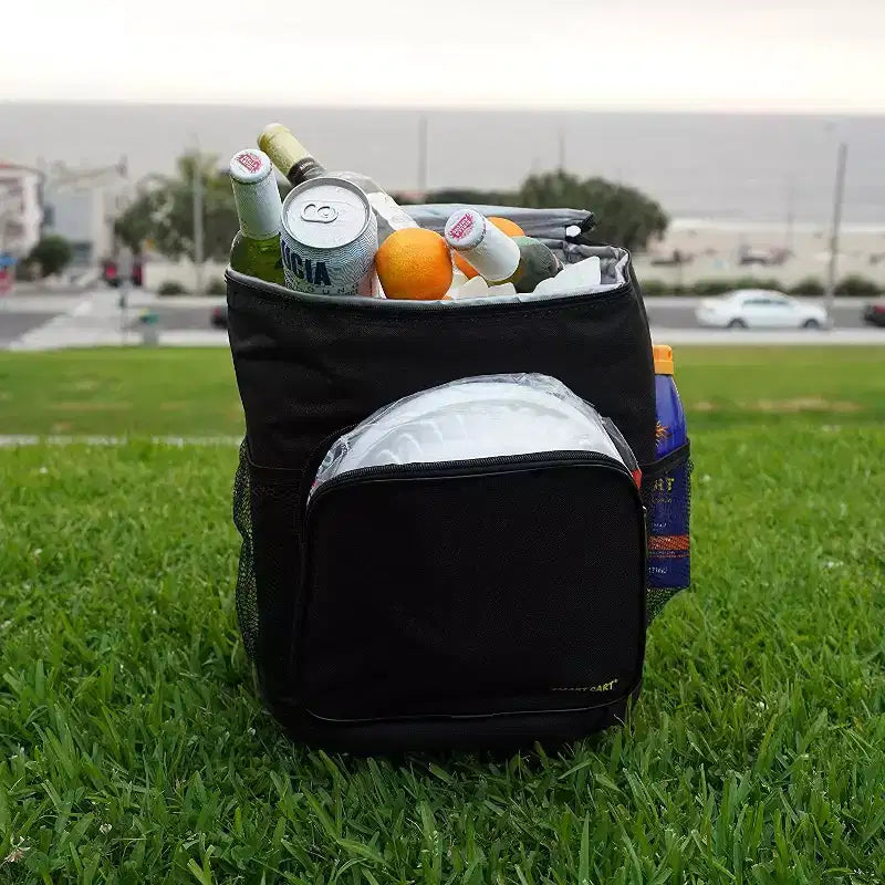 dbest products Carrello frigo ultra compatto Smart Cart, isotermico pieghevole con ruote per portellone barbecue spiaggia estate