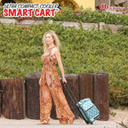 dbest products Carrello frigo ultra compatto Smart Cart, isotermico pieghevole con ruote per portellone barbecue spiaggia estate