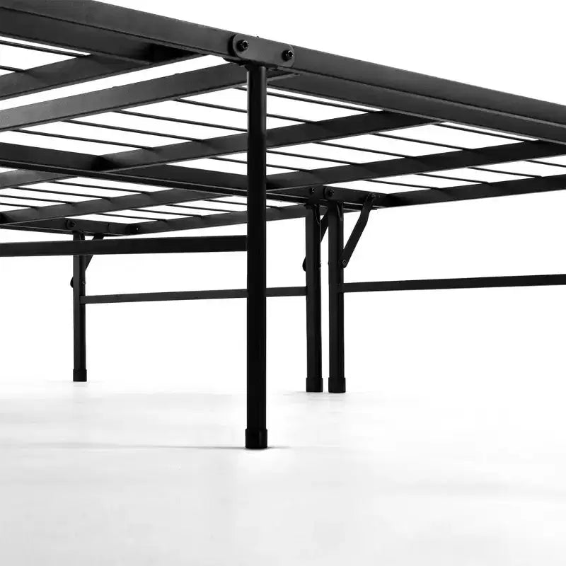 14 Telaio Letto in Acciaio Premium e Base Letto Piattaforma Nero - Mellow