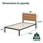 Paul Struttura Letto in Metallo Naturale - ZINUS