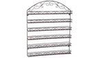 Portasmalti da Muro con Cornice in Metallo Colore Bronzo, Contiene Fino a 102 Flaconi di Smalto - HomeItUsa