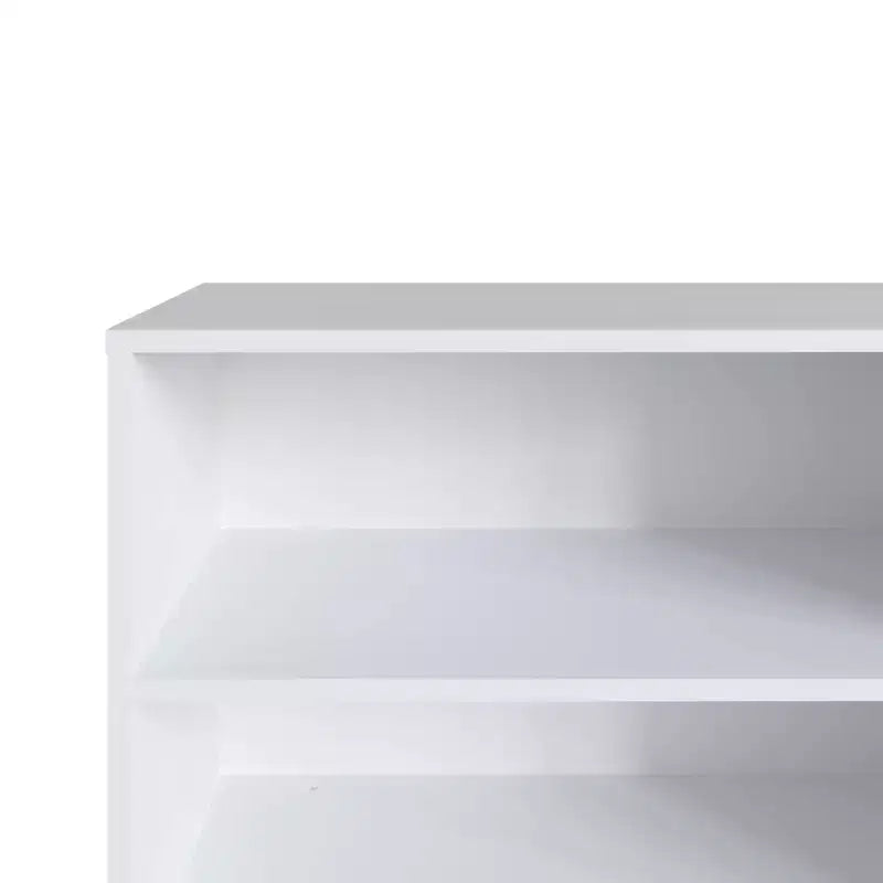 Mobile TV Manhattan Comfort in similpelle color ambra con maniglie per TV fino a 50 pollici
