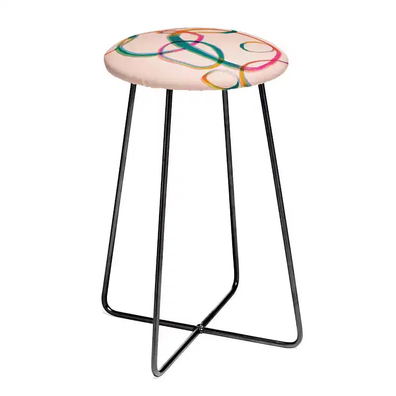 ThirtyOne Illustrations Love and Aberration Counter Height Barstool - Deny Designs