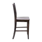 Merrick Lane Set di due sgabelli da pranzo moderni in legno massello stile Farmhouse