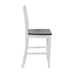 Merrick Lane Set di due sgabelli da pranzo moderni in legno massello stile Farmhouse