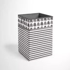 Bacati - Elephants White/Gray Collapsible Laundry Hamper