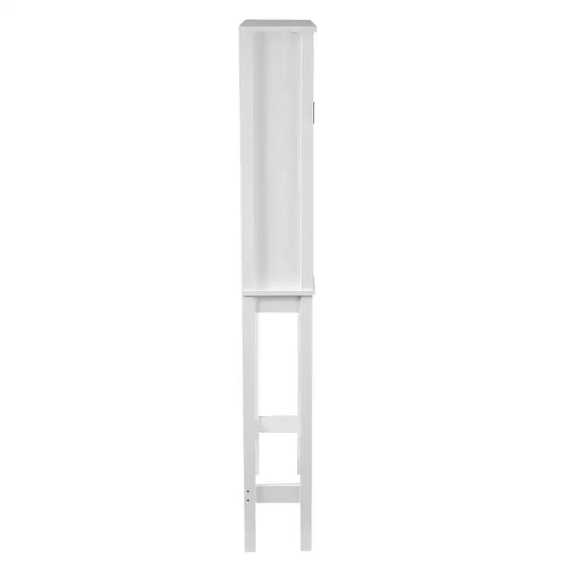 Mobile salvaspazio da bagno sopra il WC LuxenHome Farmhouse in MDF bianco