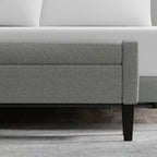 Panca contenitore imbottita con braccioli tronchi Glenwillow Home 52
