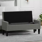 Panca contenitore imbottita con braccioli tronchi Glenwillow Home 52