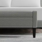 Panca contenitore imbottita con braccioli tronchi Glenwillow Home 52