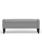 Panca contenitore imbottita con braccioli tronchi Glenwillow Home 52