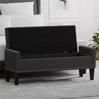 Panca contenitore imbottita con braccioli tronchi Glenwillow Home 52