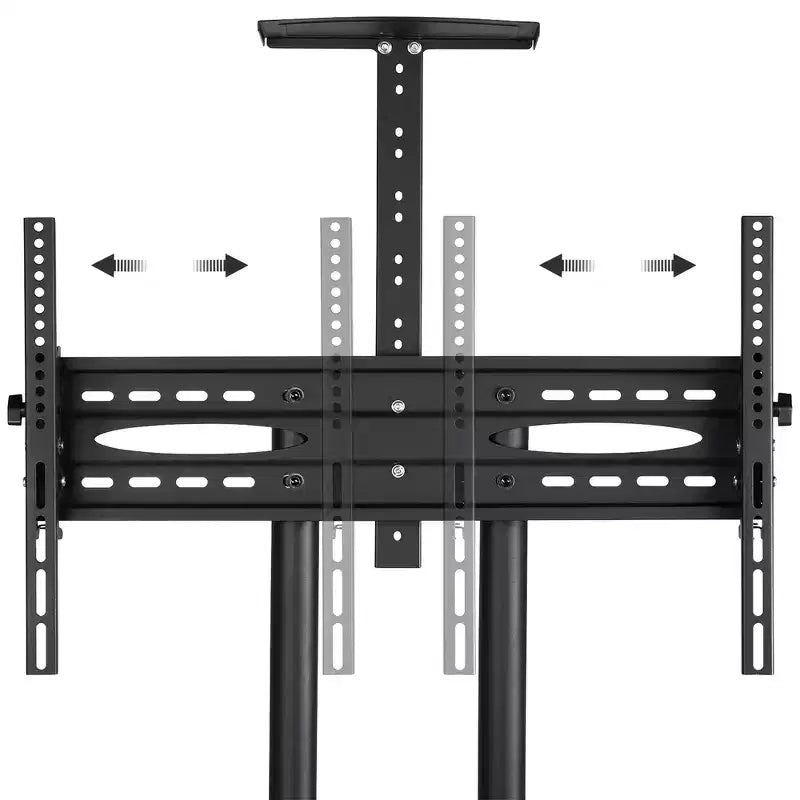 Yaheetech Carrello TV Mobile Regolabile in Metallo Supporto TV Nero