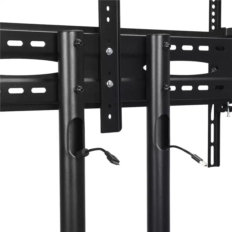 Yaheetech Carrello TV Mobile Regolabile in Metallo Supporto TV Nero
