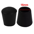 Unique Bargains Gommini Protettivi in Gomma per Piedi Mobili Tappi per Gambe Sedie 16mm Diametro Interno Nero 10 Pezzi