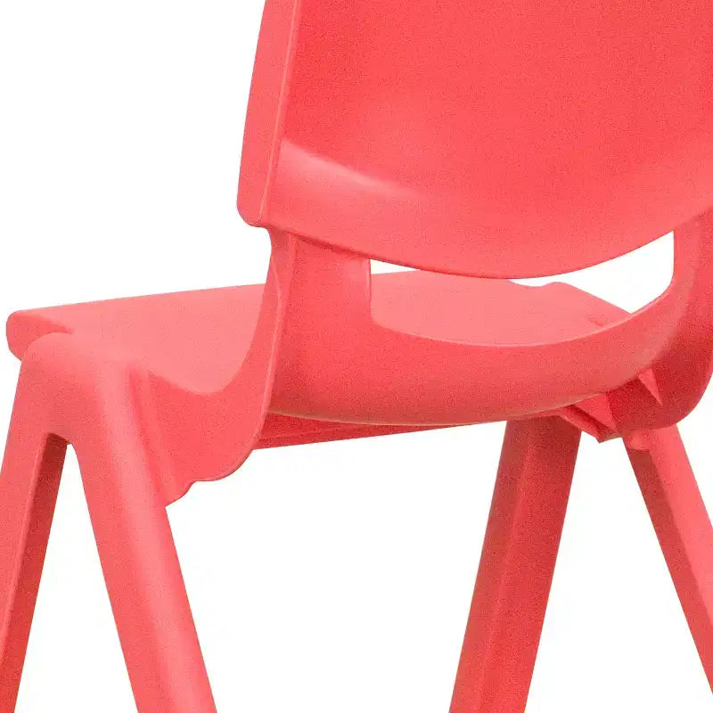 Sedia impilabile in plastica Emma and Oliver, confezione da 10, con altezza della seduta di 10,5 pollici