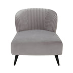 Chaise longue moderna imbottita in velluto a coste – Accent Lounger