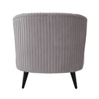 Chaise longue moderna imbottita in velluto a coste – Accent Lounger