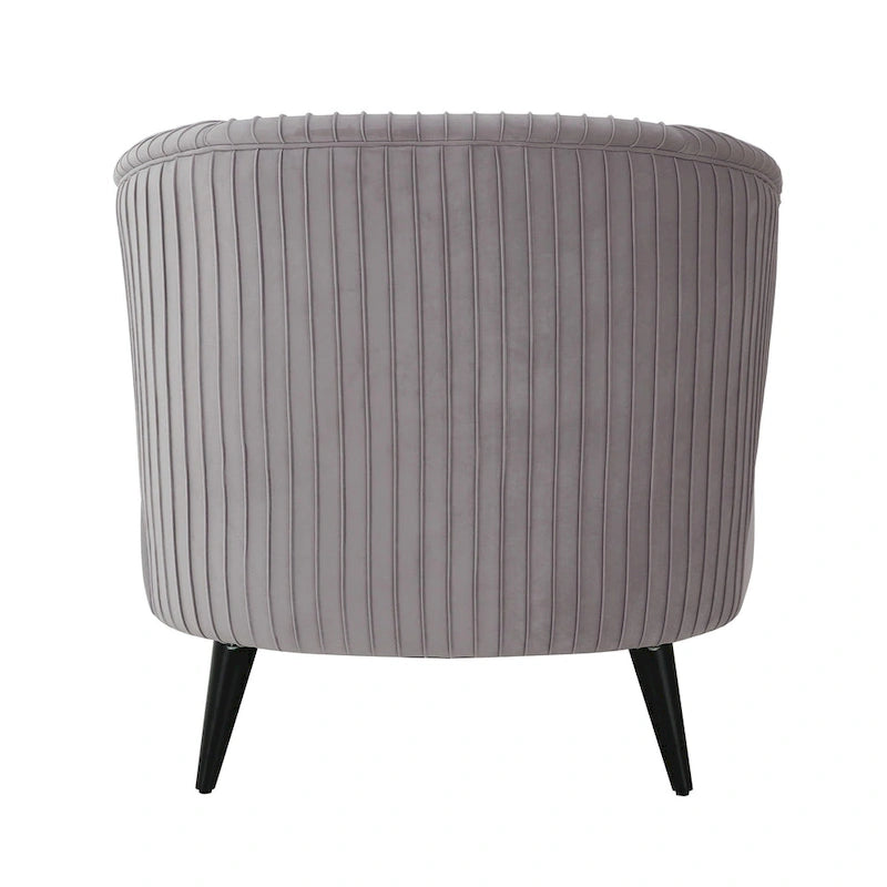 Chaise longue moderna imbottita in velluto a coste – Accent Lounger