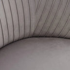 Chaise longue moderna imbottita in velluto a coste – Accent Lounger