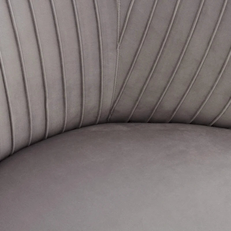 Chaise longue moderna imbottita in velluto a coste – Accent Lounger