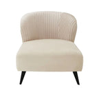 Chaise longue moderna imbottita in velluto a coste – Accent Lounger