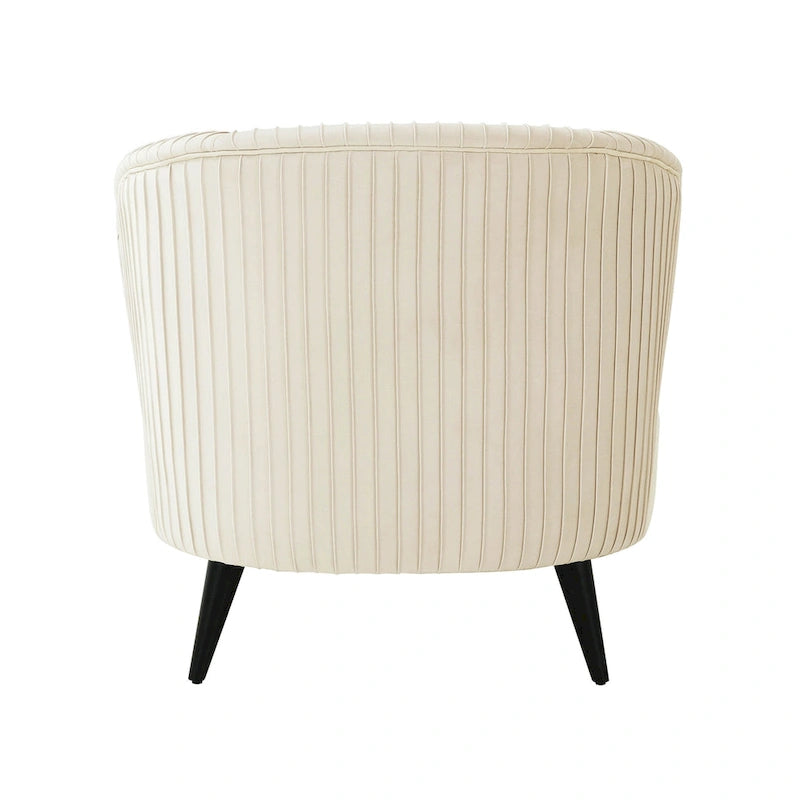 Chaise longue moderna imbottita in velluto a coste – Accent Lounger