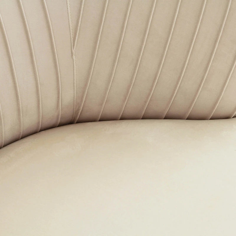 Chaise longue moderna imbottita in velluto a coste – Accent Lounger