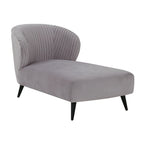 Chaise longue moderna imbottita in velluto a coste – Accent Lounger