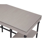 Scrivania angolare a L in stile rustico con 2 porte USB e 2 prese di corrente – 150 cm