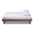 Base letto a piattaforma Mid-Century in Marrone Noce – Misure Matrimoniale, Queen o King