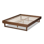 Base letto a piattaforma Mid-Century in Marrone Noce – Misure Matrimoniale, Queen o King